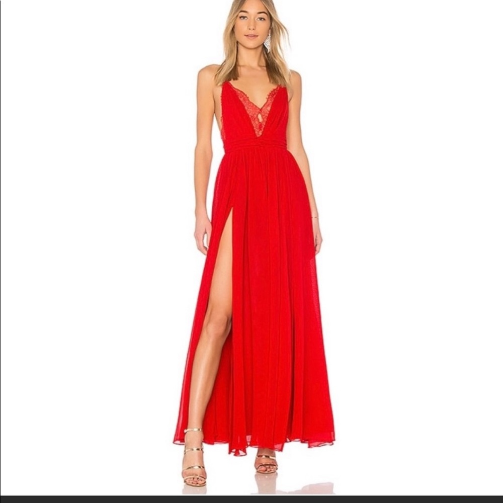 REVOLVE X Michael Costello Red Justin Gown